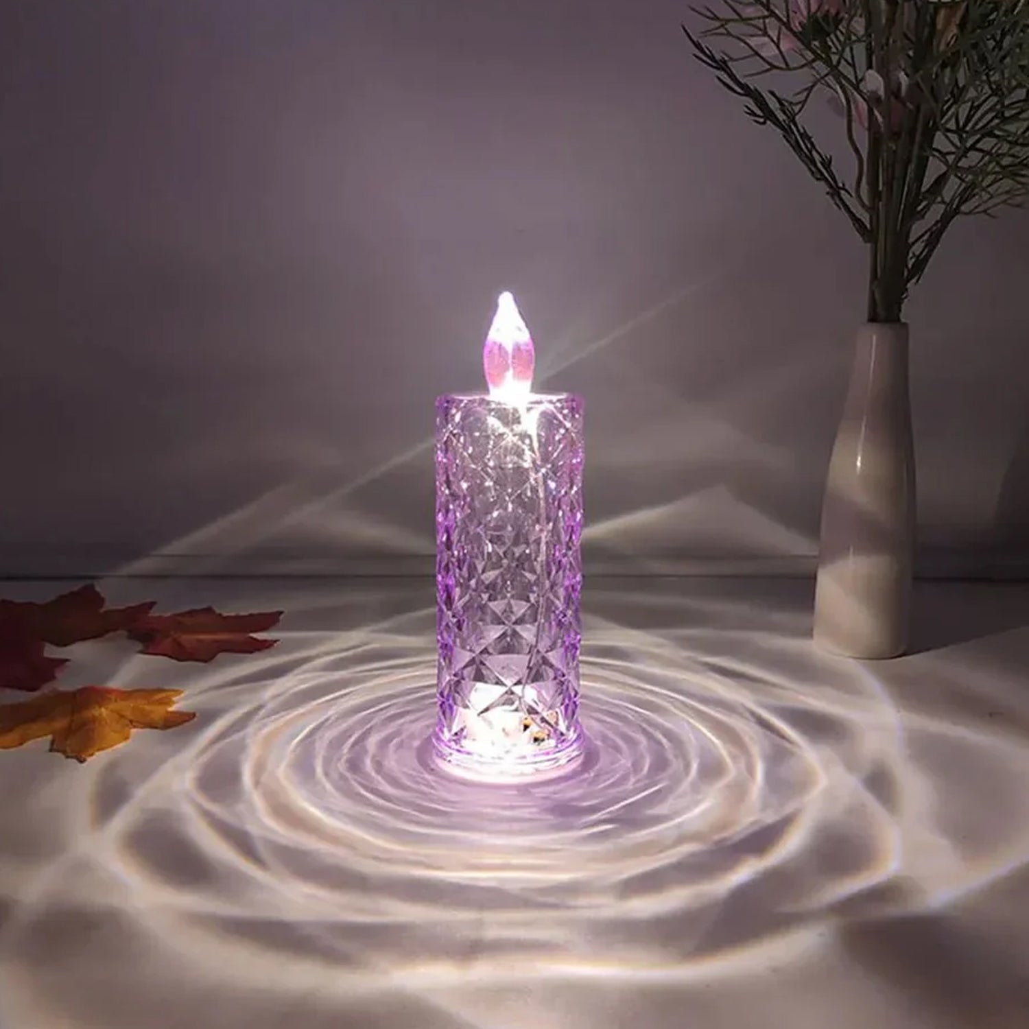 Candles For Home Decoration Crystal Candlelight (1 Pc  Multicolor)